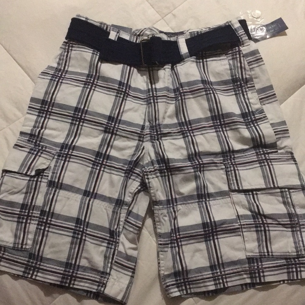 American Rag plaid cargo shorts